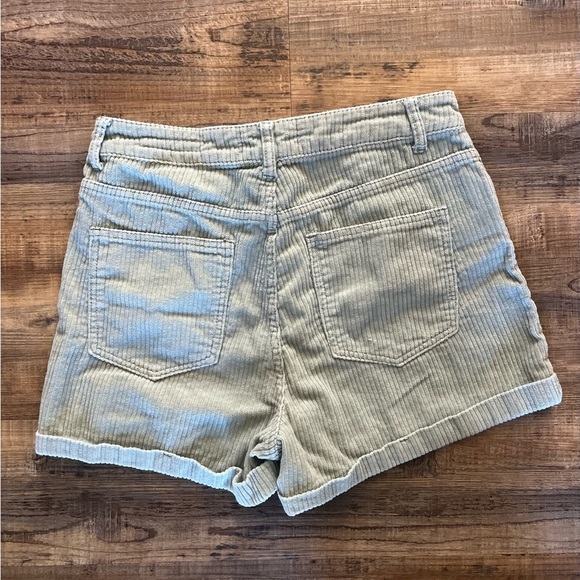PacSun Mint Green High Waist Corduroy Shorts - Picture 3 of 3